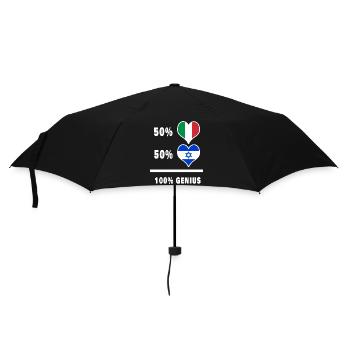 100% fantastische Flaggen für Israel und Italien - Regenschirm (klein) - Schwarz - Vorne
