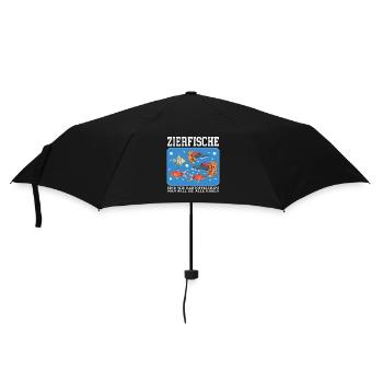 Aquarium Zierfisch Aquarianer Aquaristik Geschenk - Regenschirm (klein) - Schwarz - Vorne