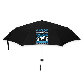 Horse Just a Boy Who Loves Horses - Umbrella (small) - black - Front