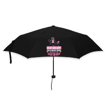 Junggesellenabschied Poltern Polterabend JGA - Regenschirm (klein) - Schwarz - Vorne