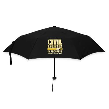 Civil Engineer In Progress Loading Engineering - Umbrella (small) - black - Front