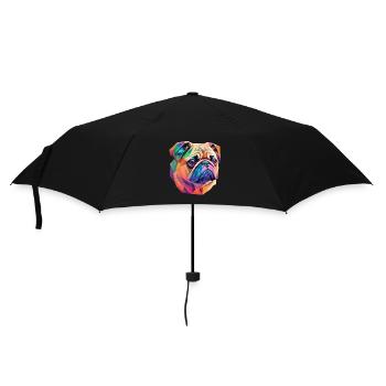 Pug Dog Polygon Art Geometric Pug Dogs - Parapluie standard - noir - Devant