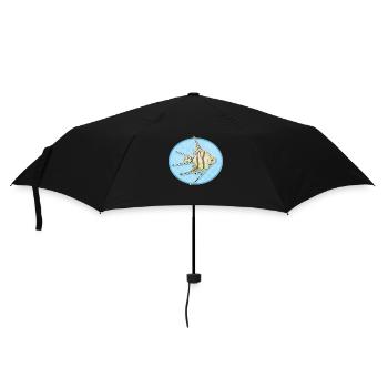 Aquarium Angelfish Aquarist Gift - Umbrella (small) - black - Front
