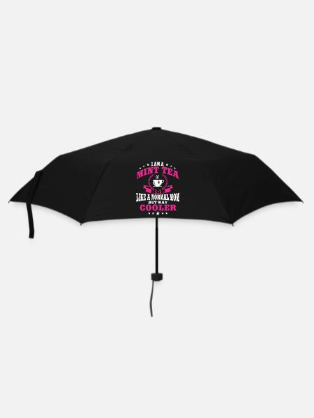 Minztee Mama Outfit Tee Trinkende Frauen - Regenschirm (klein) - Schwarz