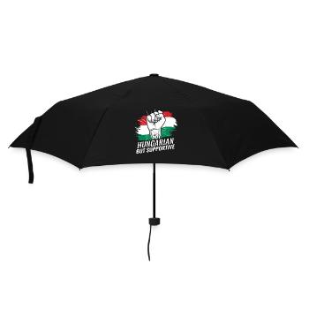 Not Hungarian But Supportive Hungary Flag Country - Regenschirm (klein) - Schwarz - Vorne