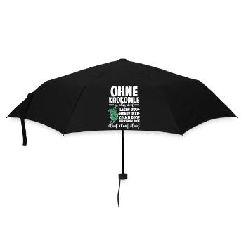 Krokodile - Regenschirm (klein) - Schwarz - Vorne