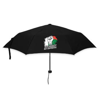 Not Malagasy But Supportive Madagascar Flag - Umbrella (small) - black - Front