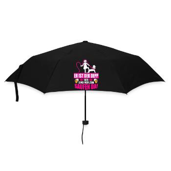 Junggesellenabschied Poltern Polterabend JGA - Regenschirm (klein) - Schwarz - Vorne