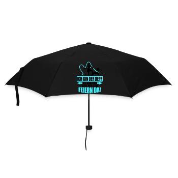 Junggesellenabschied Poltern Polterabend JGA - Regenschirm (klein) - Schwarz - Vorne