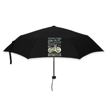 Das Einzige, was besser ist als ein Motorrad - Regenschirm (klein) - Schwarz - Vorne