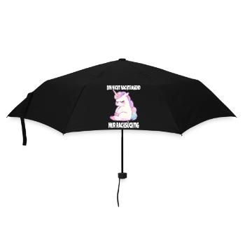Nicht Nachtragend Nur Rachsüchtig Dickes Einhorn - Regenschirm (klein) - Schwarz - Vorne