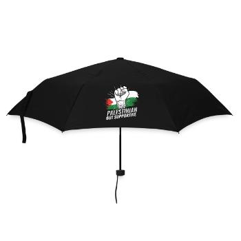 Pas palestinien mais un drapeau palestinien de soutien - Parapluie standard - noir - Devant