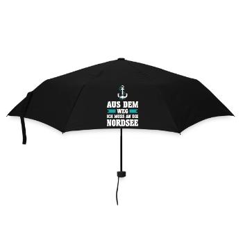 Nordsee Meer Anker Urlaub Norden See Geschenk - Regenschirm (klein) - Schwarz - Vorne