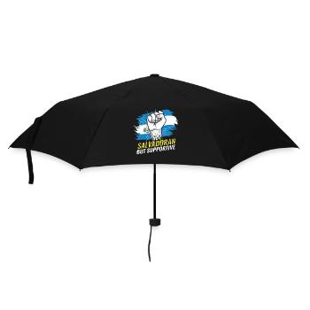 Not Salvadoran But Supportive El Salvador Flag - Umbrella (small) - black - Front
