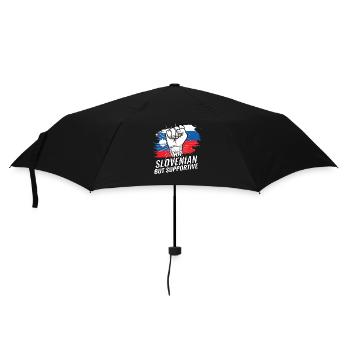Pas slovène mais favorable au drapeau slovène - Parapluie standard - noir - Devant