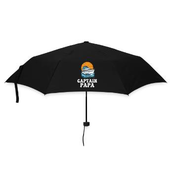 Captain Papa Pontoon King Motorboat Owner - Umbrella (small) - black - Front