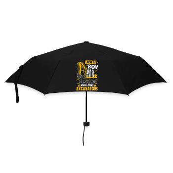 Just A Boy Who Loves Excavators - Umbrella (small) - black - Front