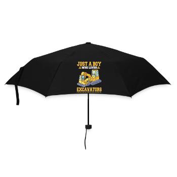 Just A Boy Who Loves Excavators - Umbrella (small) - black - Front