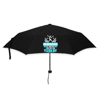 Junggesellenabschied Poltern Polterabend JGA - Regenschirm (klein) - Schwarz - Vorne