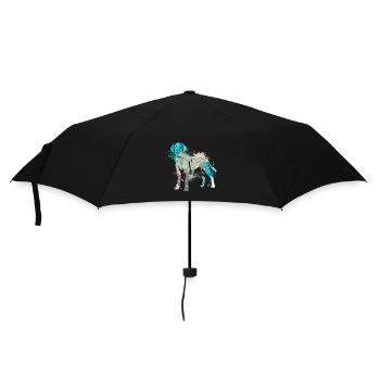 colorful splash art dog lover labrador retriever - Regenschirm (klein) - Schwarz - Vorne