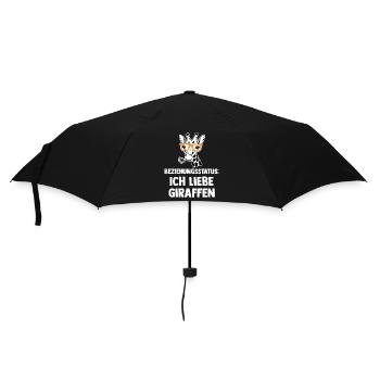 Giraffe Giraffen - Regenschirm (klein) - Schwarz - Vorne