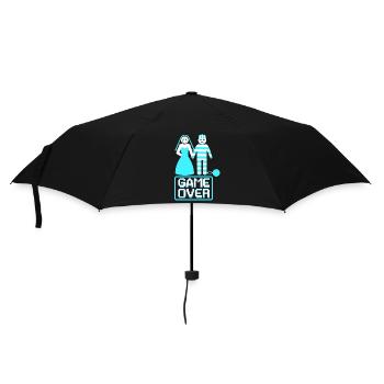 Junggesellenabschied Poltern Polterabend JGA - Regenschirm (klein) - Schwarz - Vorne