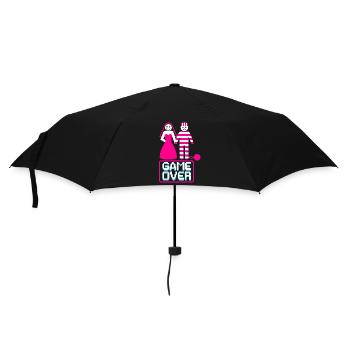 Junggesellenabschied Poltern Polterabend JGA - Regenschirm (klein) - Schwarz - Vorne