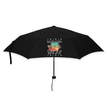 Hamburg Urlaub - Regenschirm (klein) - Schwarz - Vorne