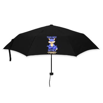 This boy loves foxes fox lover animal - Umbrella (small) - black - Front