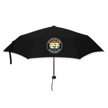 27. Geburtstag so sieht man mit 27 Retro Geschenk - Regenschirm (klein) - Schwarz - Vorne