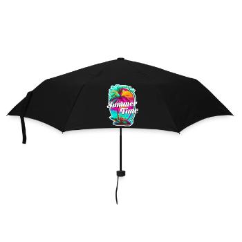 Summer Time - Beach and Summer - Umbrella (small) - black - Front