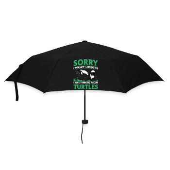 Tortue de mer Désolé de ne pas l’être - Parapluie standard - noir - Devant