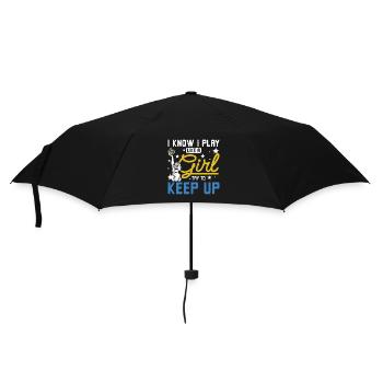 Je sais que je joue comme une fille qui essaie de suivre - Parapluie standard - noir - Devant