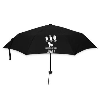 Löwe Löwen - Regenschirm (klein) - Schwarz - Vorne