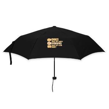 Les chiens me rendent heureux humain me font mal à la tête Doglove - Parapluie standard - noir - Devant