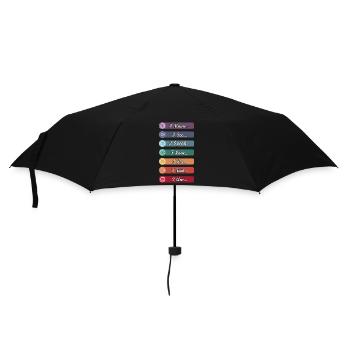 Symboles de chakra de yoga - Parapluie standard - noir - Devant