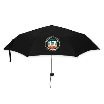 17. Geburtstag so sieht man mit 17 Retro Geschenk - Regenschirm (klein) - Schwarz - Vorne