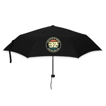 32. Geburtstag so sieht man mit 32 Retro Geschenk - Regenschirm (klein) - Schwarz - Vorne