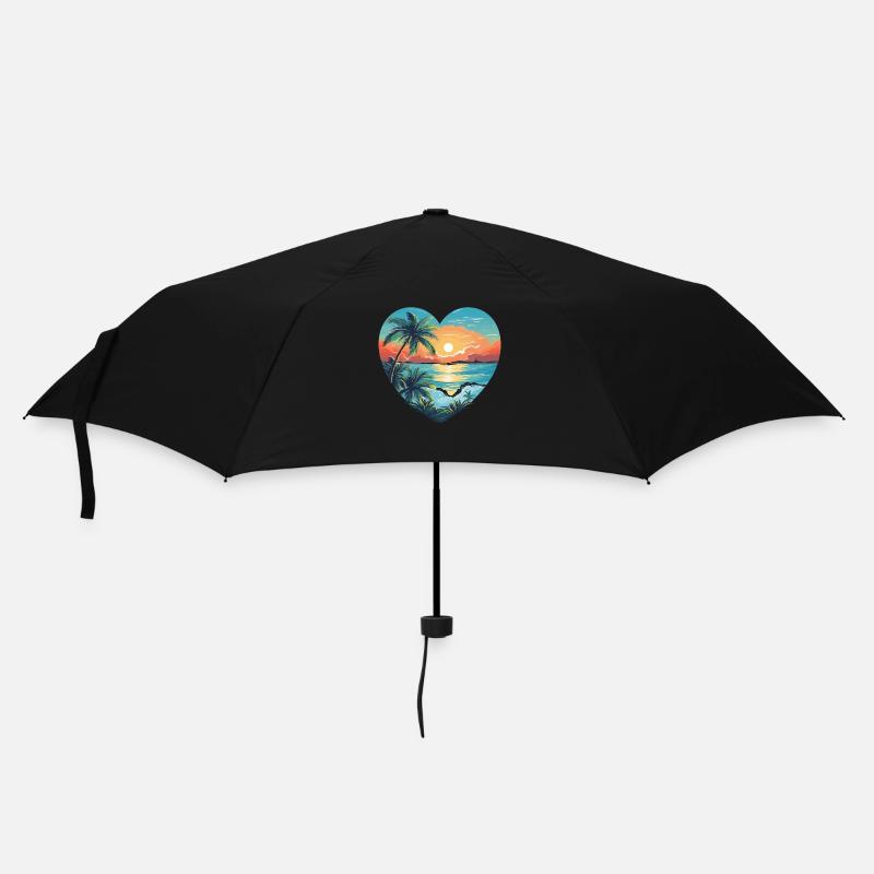 Amour de la plage - Parapluie standard - noir