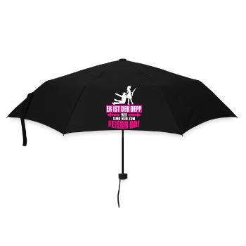 Junggesellenabschied Poltern Polterabend JGA - Regenschirm (klein) - Schwarz - Vorne