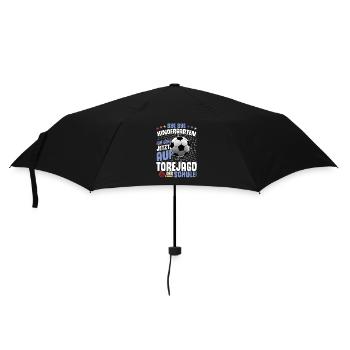 Fußball Einschulung Jungen Geschenk - Regenschirm (klein) - Schwarz - Vorne