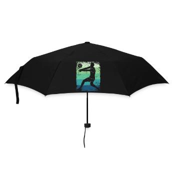 Volleyball Joueur Retro Beach Volleyball - Parapluie standard - noir - Devant