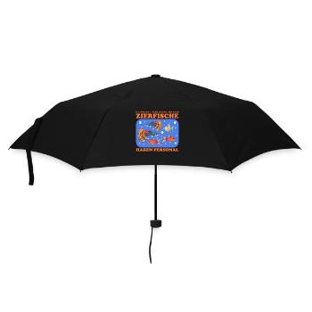 Aquarium Aquaristik Aquarianer Zierfisch Geschenk - Regenschirm (klein) - Schwarz - Vorne