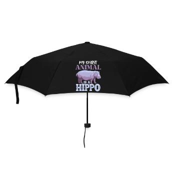 Hippo Mom My Spirit Animal Is A Hippo - Umbrella (small) - black - Front