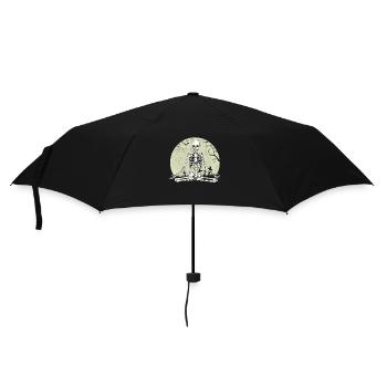 Méditer Squelette Lotus Yoga Moon Balance Joke - Parapluie standard - noir - Devant