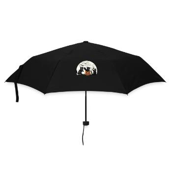 Kürbis Mumie Zombie Monster Schwarze Katzen - Regenschirm (klein) - Schwarz - Vorne