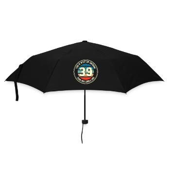 39. Geburtstag so sieht man mit 39 Retro Geschenk - Regenschirm (klein) - Schwarz - Vorne