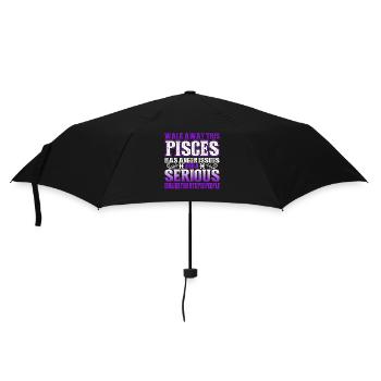 Pisces This Pisces Has Anger Issues - Umbrella (small) - black - Front