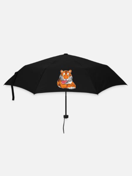 Tiger Fleisch - Regenschirm (klein) - Schwarz
