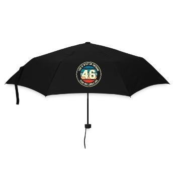 46e anniversaire pour que vous voyiez avec 46 cadeaux rétro - Parapluie standard - noir - Devant